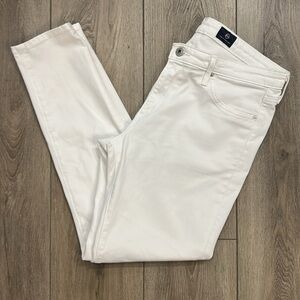 Ag Adriano Goldschmied White Abbey Ankle Mid-Rise Skinny Stretch Jeans - 30R EUC